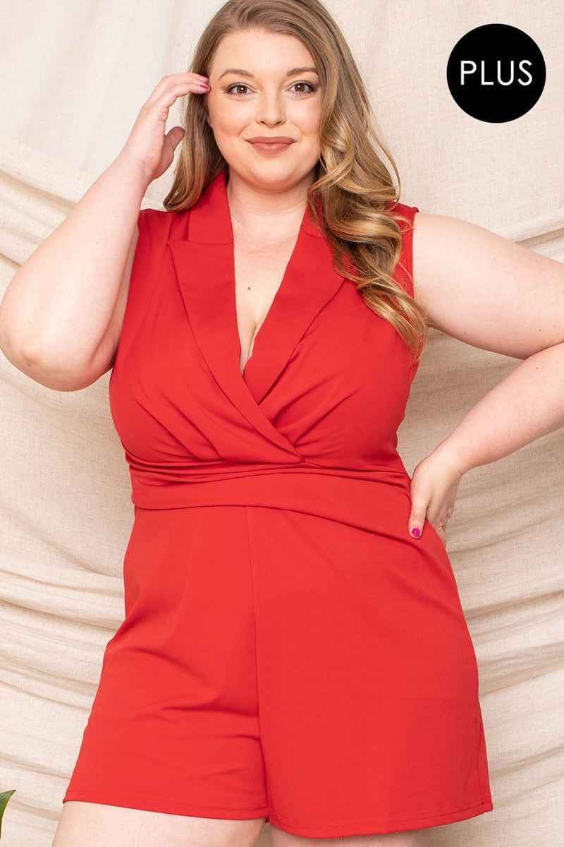 Collared Neck Plus Size Romper β Stylish & Comfortable β menβs fashion, stylish and versatile