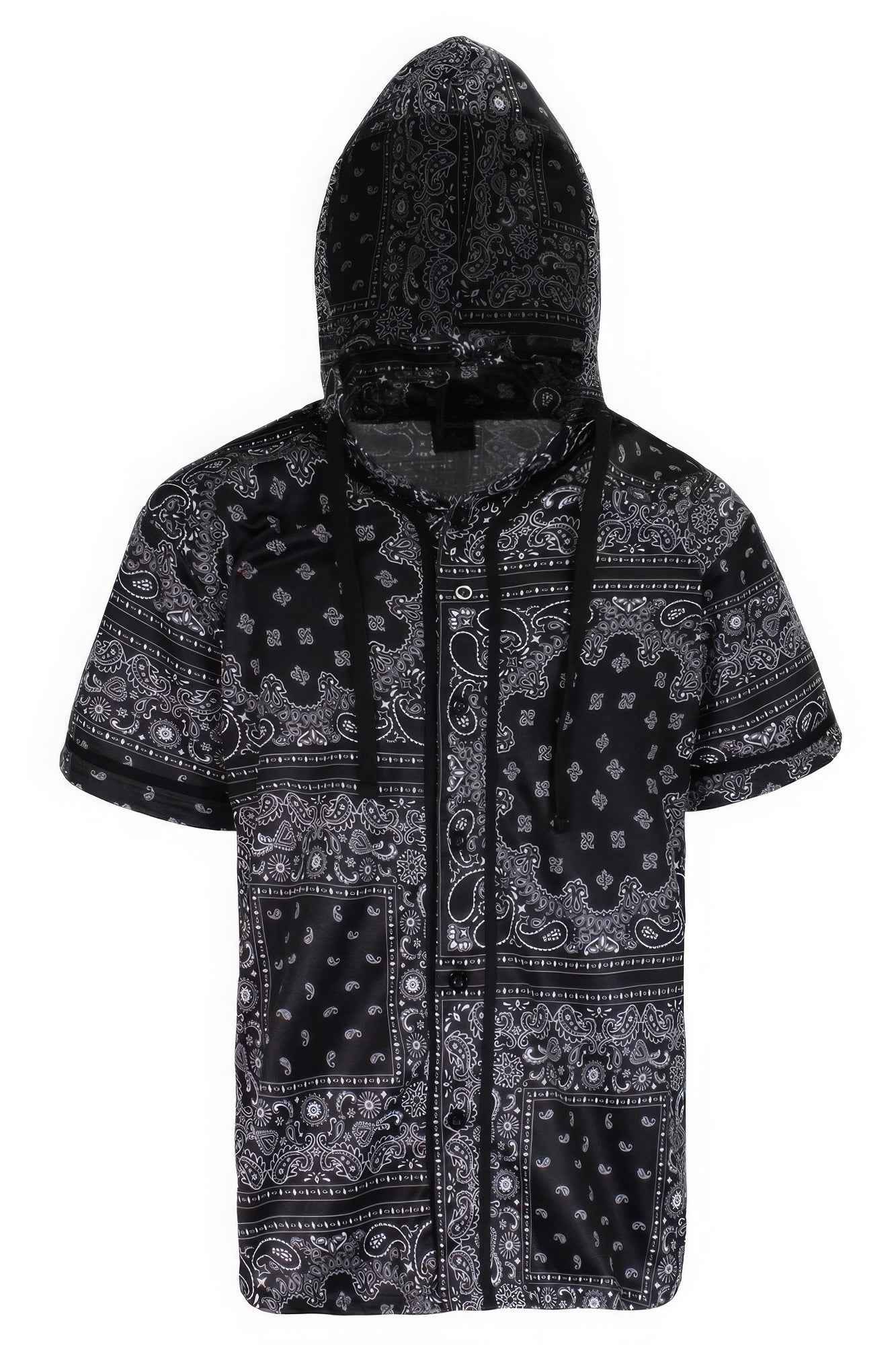 Hooded Bandana Baseball Jersey β menβs fashion, stylish and versatile