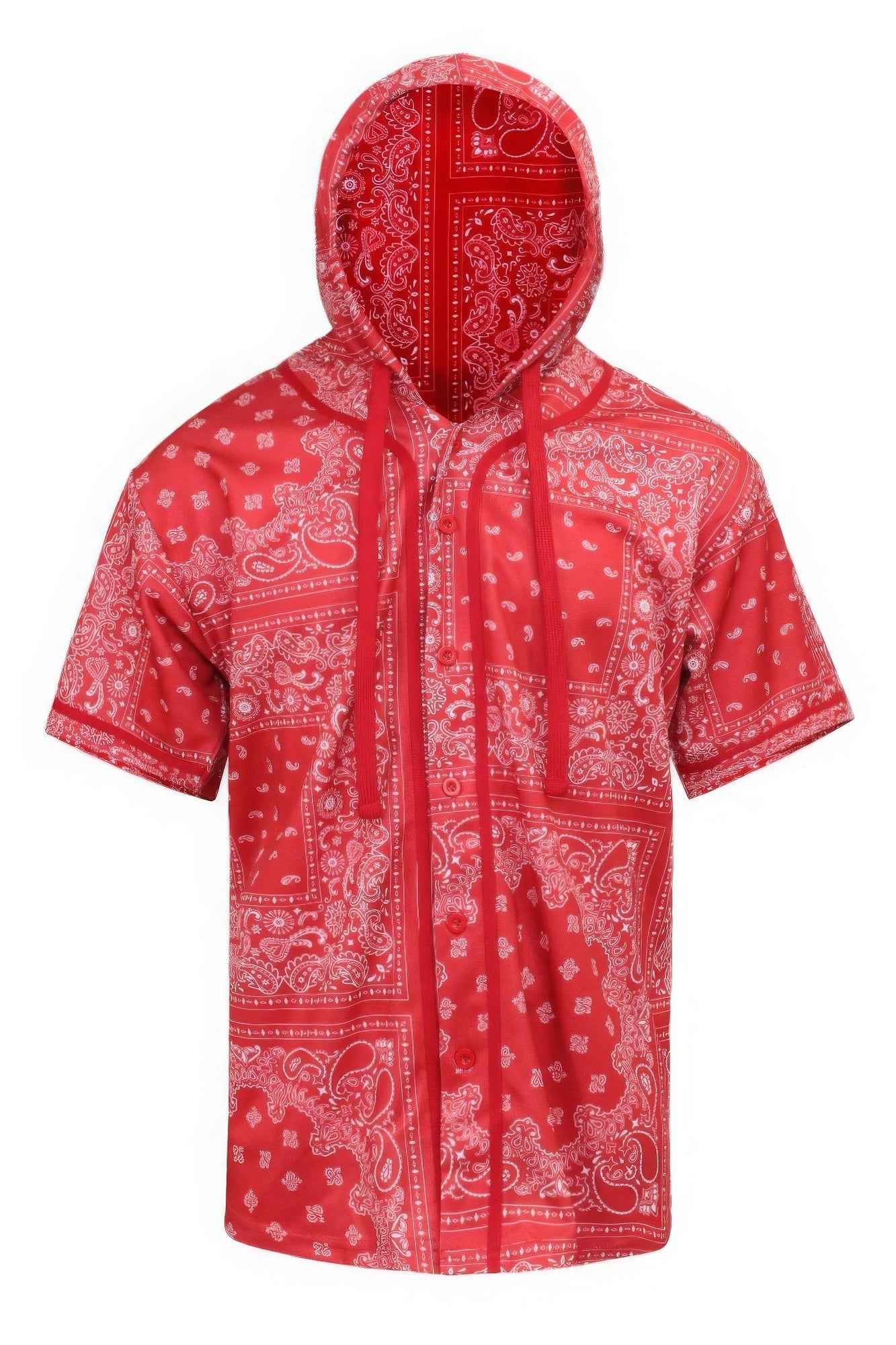 Hooded Bandana Baseball Jersey β menβs fashion, stylish and versatile