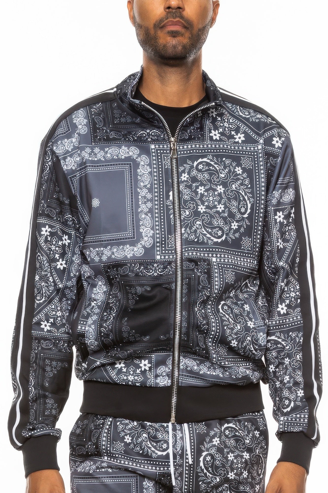 Mens Paisley Bandana Track Jacket – New Arrival Now Live
