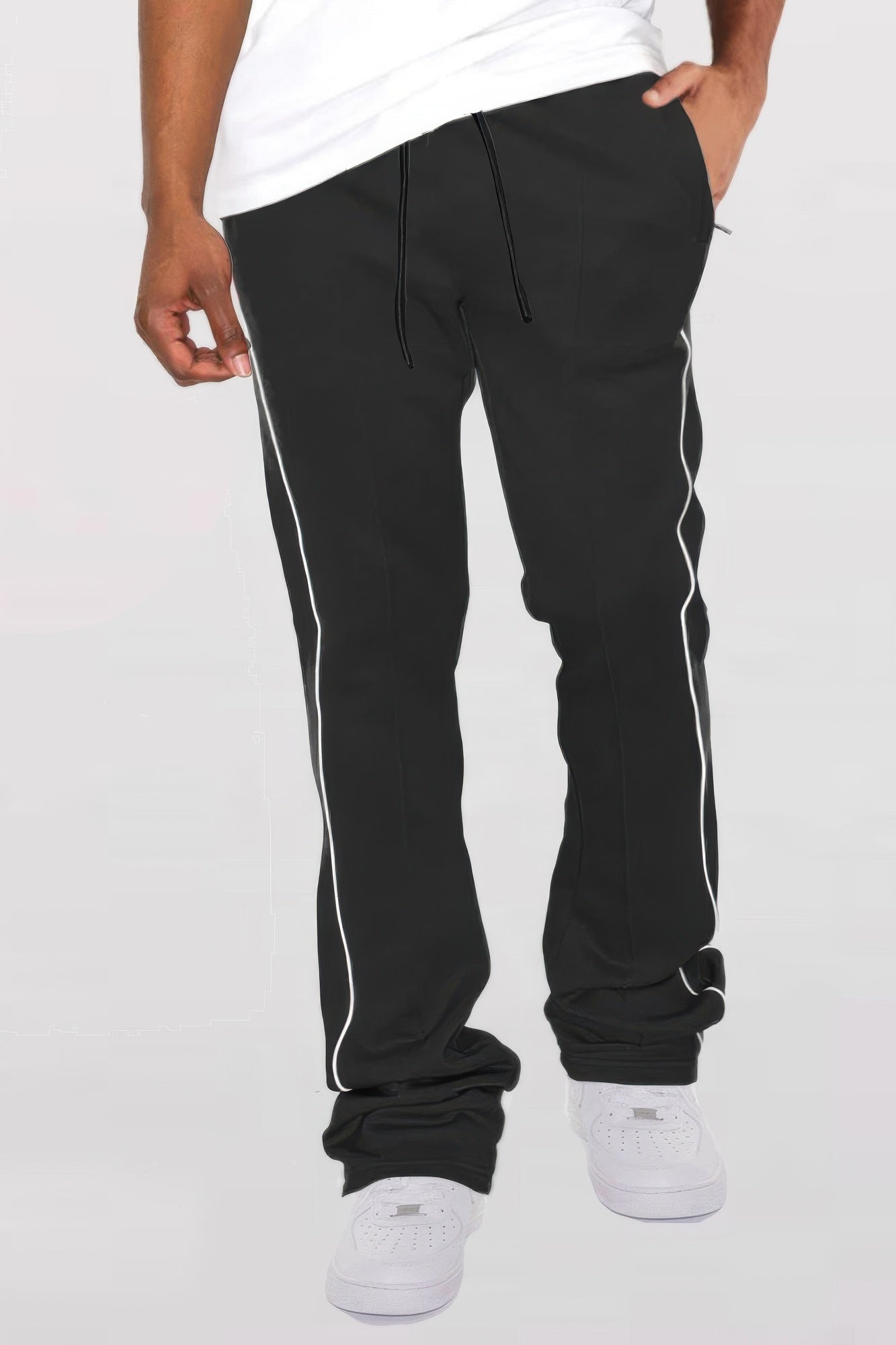 Mens Side Pipe Stacked Flare Pants – New Arrival Now Live