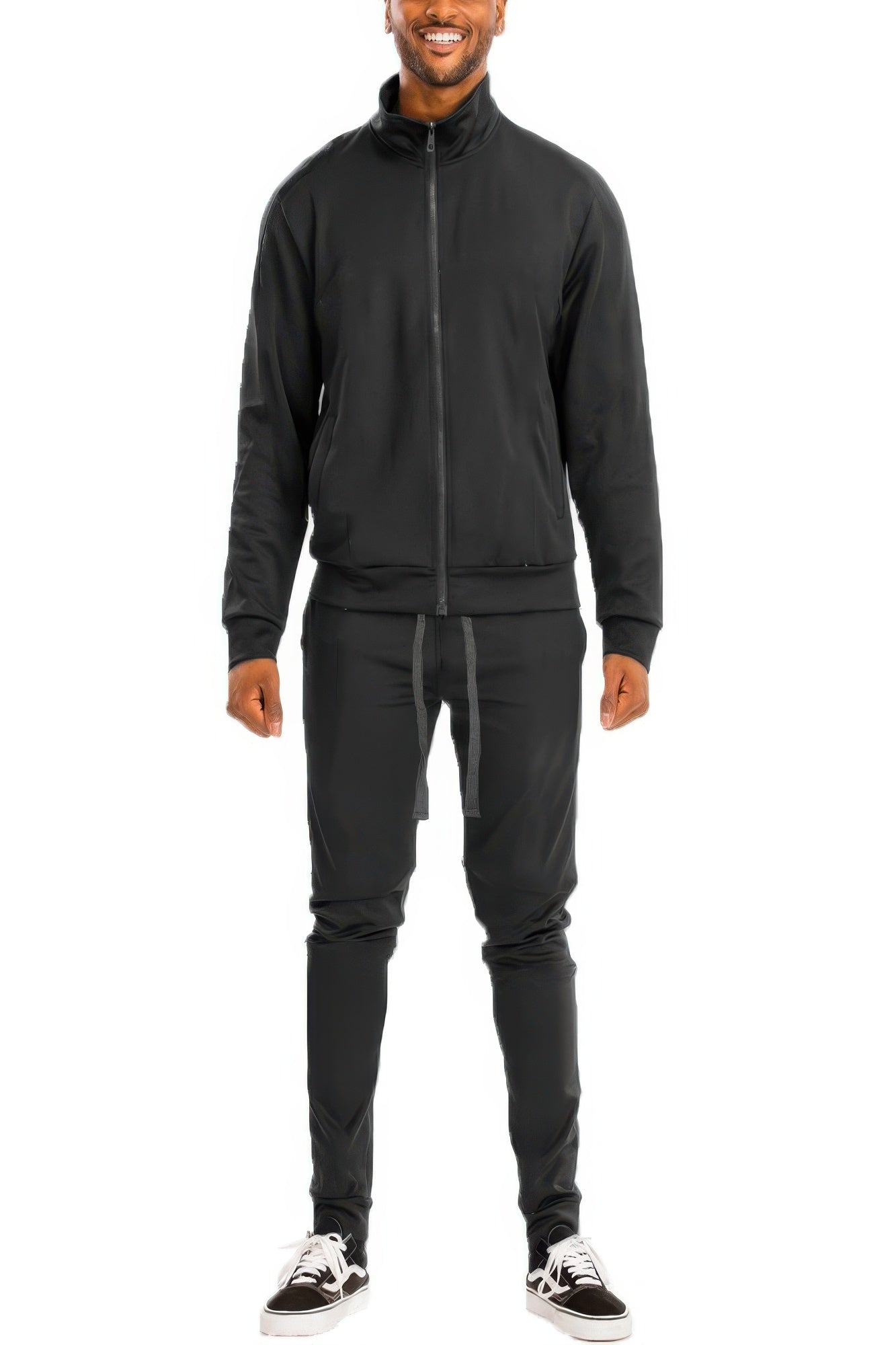 Full Zip Up Solid Track Jacket Set – New Arrival Now Live