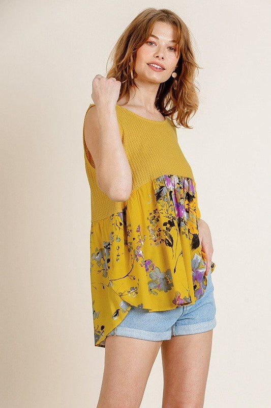 Sale - Sleeveless Waffle Knit Round Neck Tank Top – On Sale Now