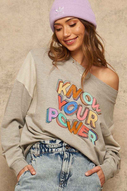 Sale - A French Terry Knit Graphic Sweatshirt – On Sale Now