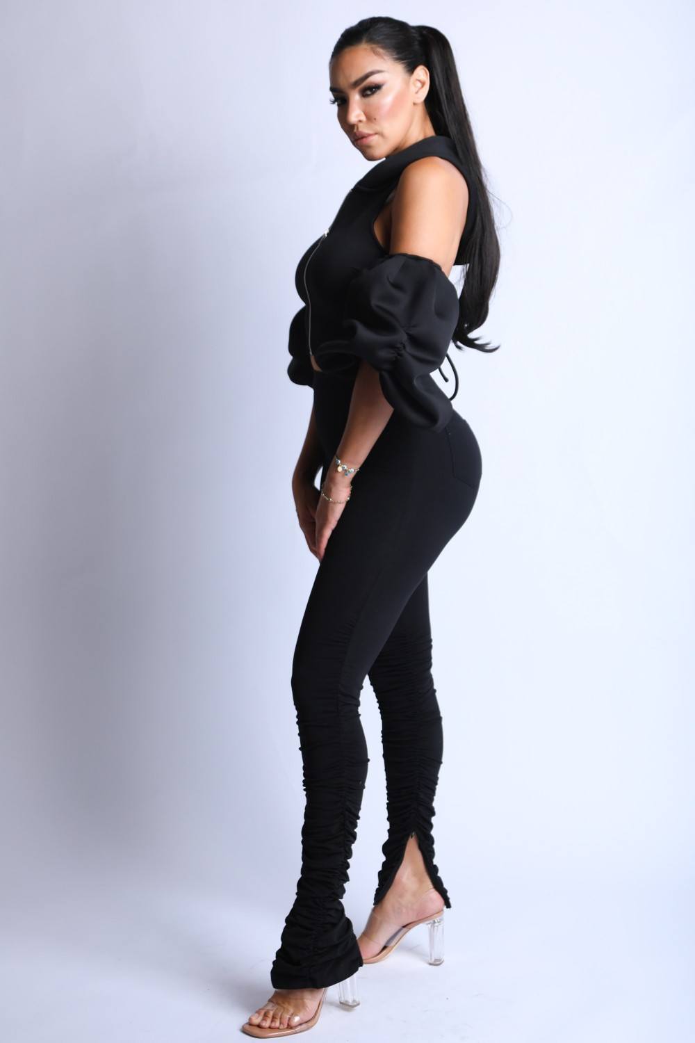 Puff Sleeve Hoodie Set-Product Type | Naughty Smile Fashion