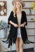 Draped Poncho Cardigan With String Detail-Product Type | Naughty Smile Fashion