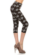 Multi-color Print, Cropped Capri Leggings-Product Type | Naughty Smile Fashion