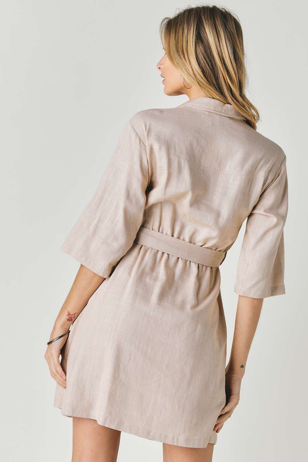 Drop Shoulder With Saist Tie Belted Dress-Product Type | Naughty Smile Fashion