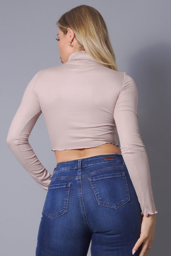 Long Sleeve Purl Edge Layer Top-Product Type | Naughty Smile Fashion