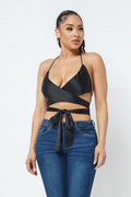 Satin Wrap Around Top-Product Type | Naughty Smile Fashion