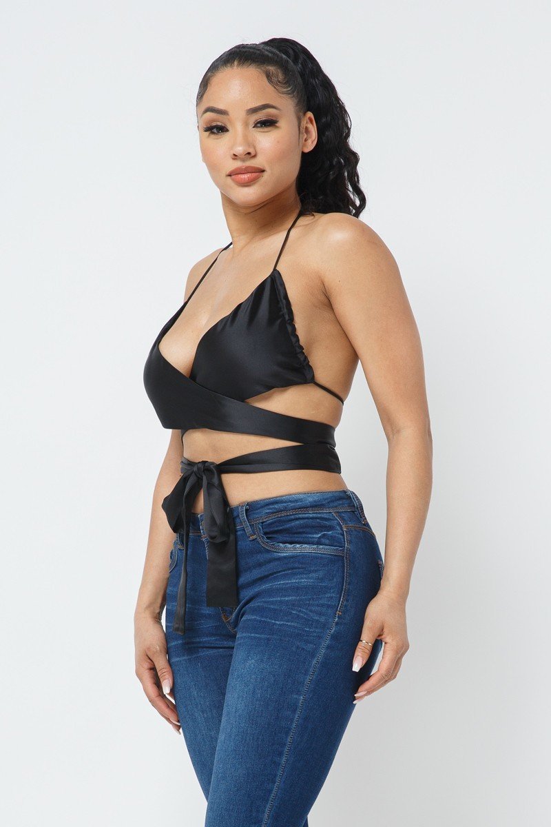 Satin Wrap Around Top-Product Type | Naughty Smile Fashion