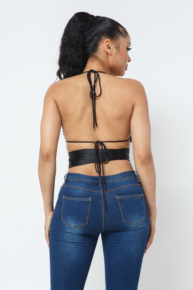 Satin Wrap Around Top-Product Type | Naughty Smile Fashion