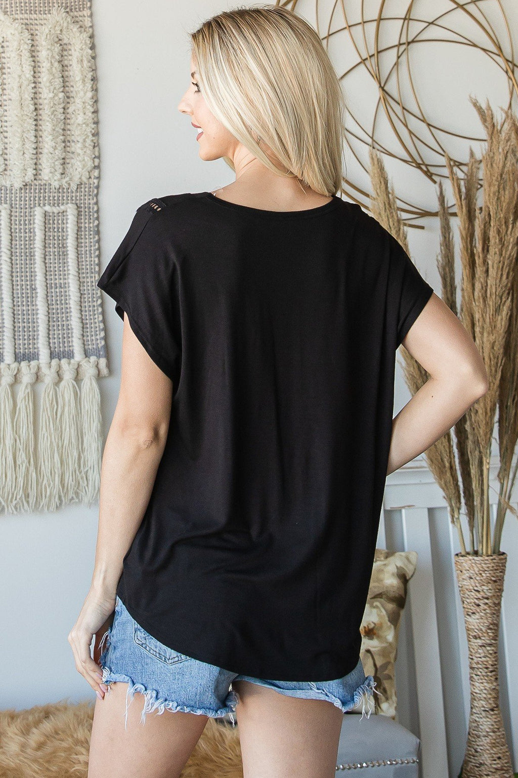 Short Sleeve V Neck Top-Product Type | Naughty Smile Fashion