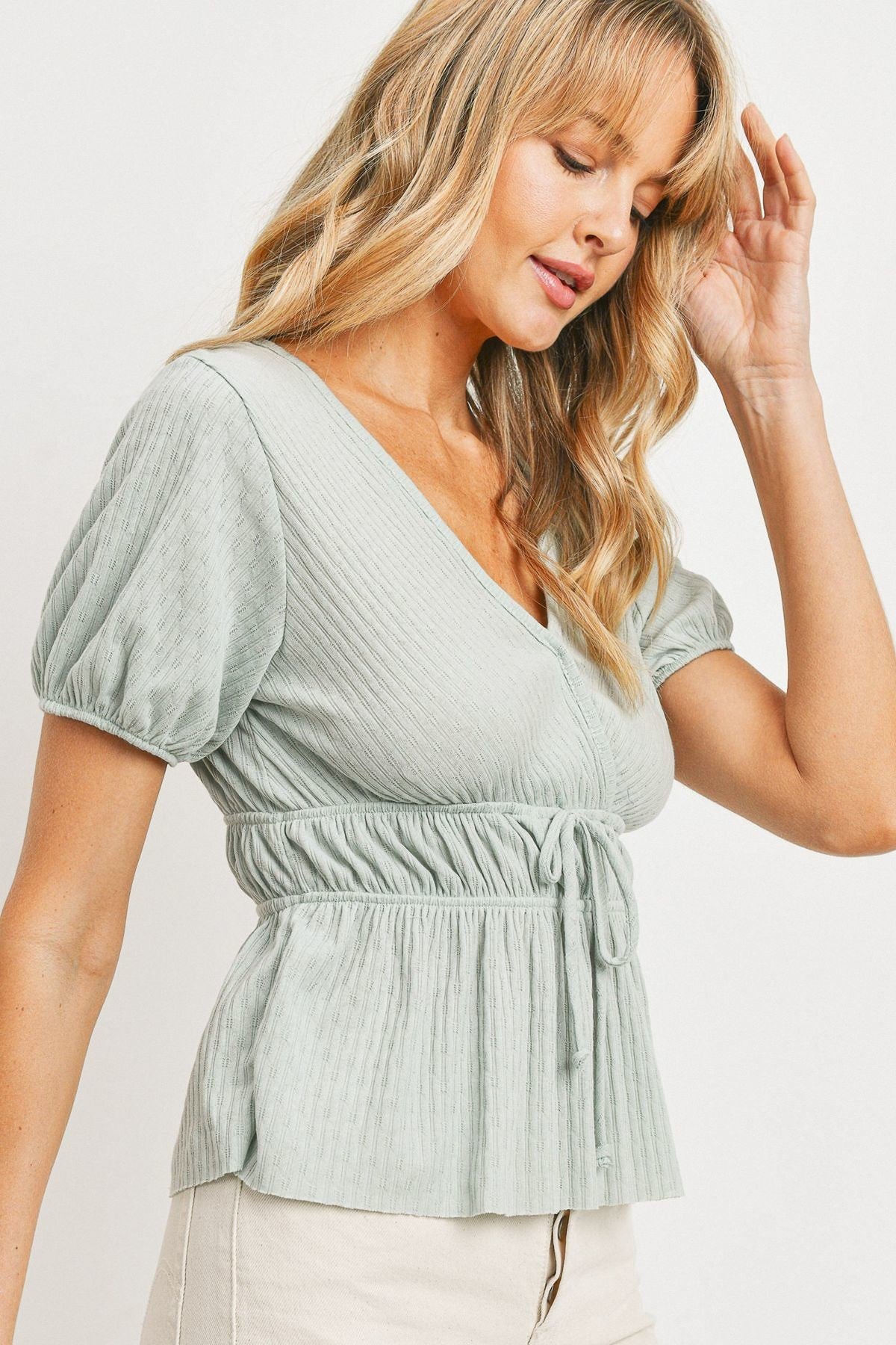 Front Tie Cut Edge Top-Product Type | Naughty Smile Fashion