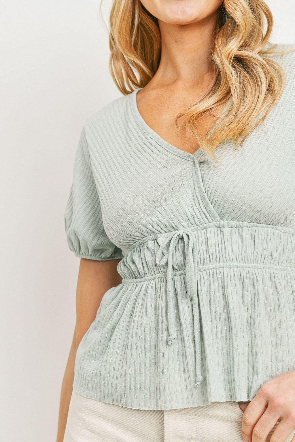 Front Tie Cut Edge Top-Product Type | Naughty Smile Fashion