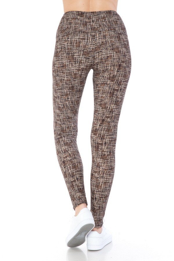 Yoga Style Banded Lined Multi Printed Knit Legging With High Waist-Product Type | Naughty Smile Fashion