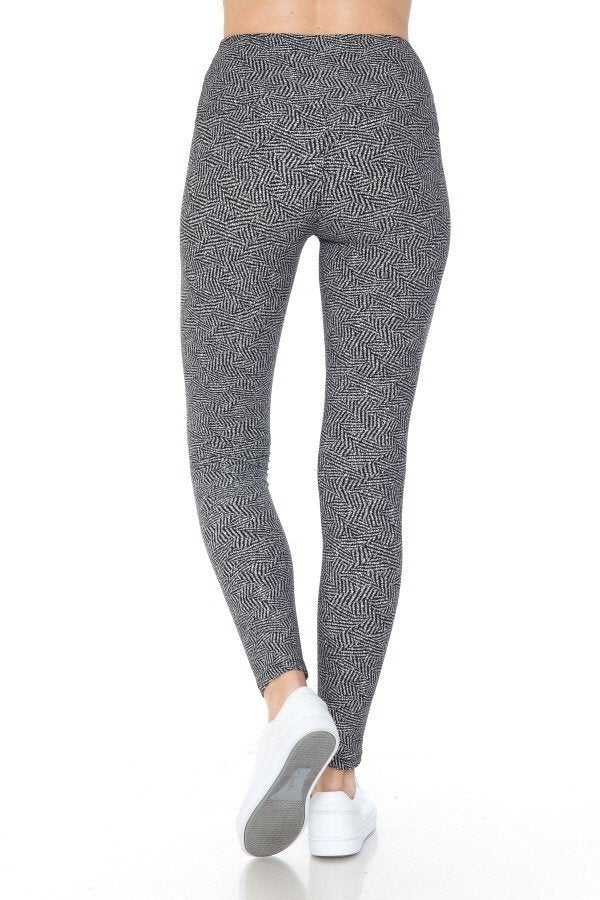 Yoga Style Banded Lined Multi Printed Knit Legging With High Waist-Product Type | Naughty Smile Fashion