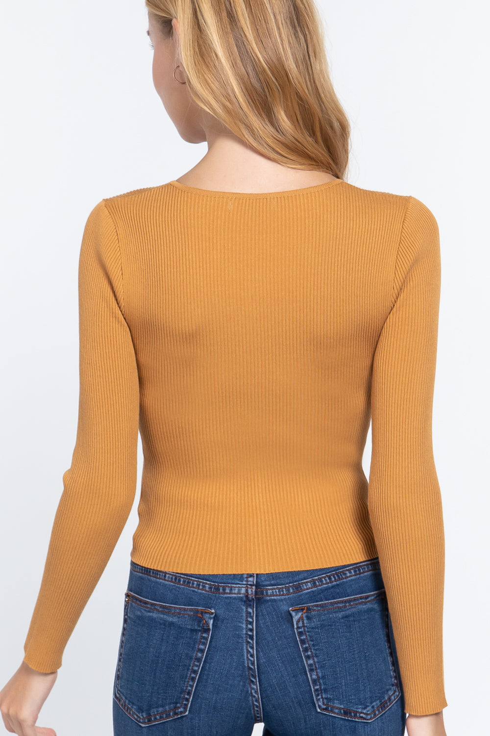 Rib Sweater Top W/front Zipper-Product Type | Naughty Smile Fashion