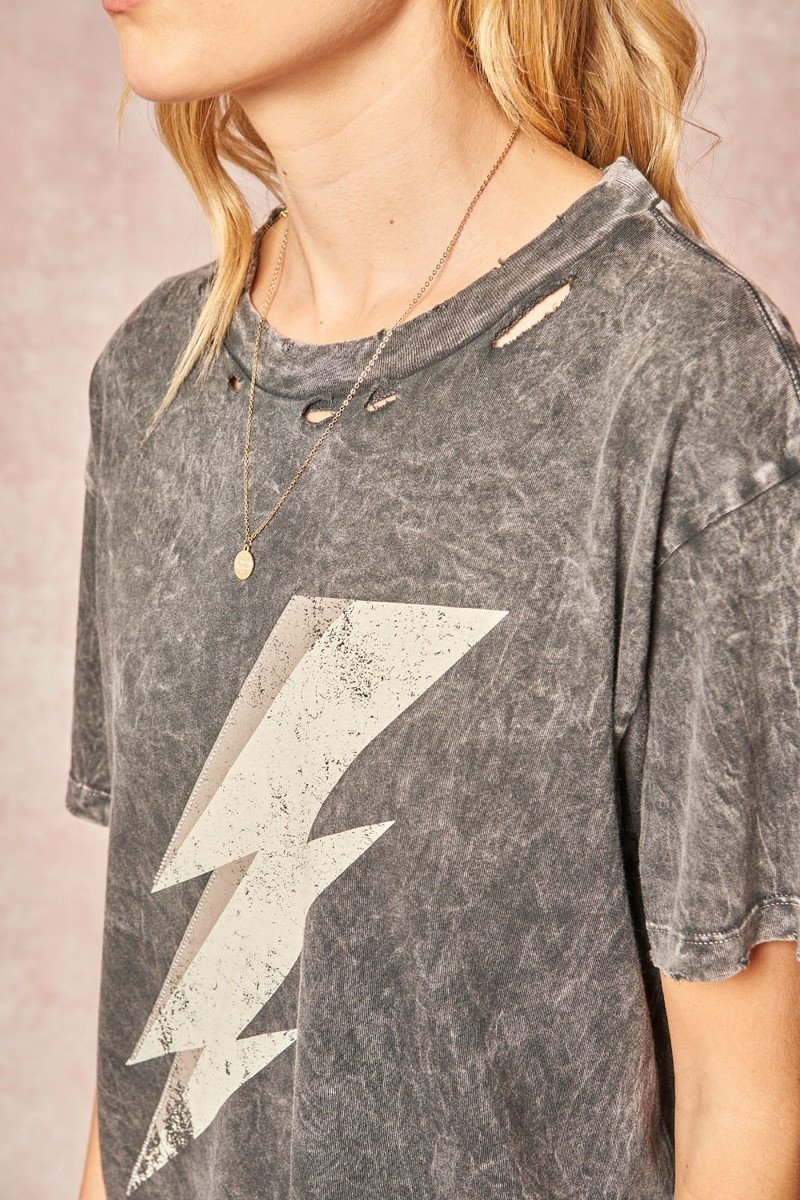 A Mineral Washed Graphic T-shirt-Product Type | Naughty Smile Fashion