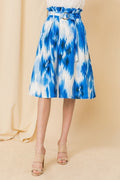 Self-buckle Belt Printed Skirt-Product Type | Naughty Smile Fashion