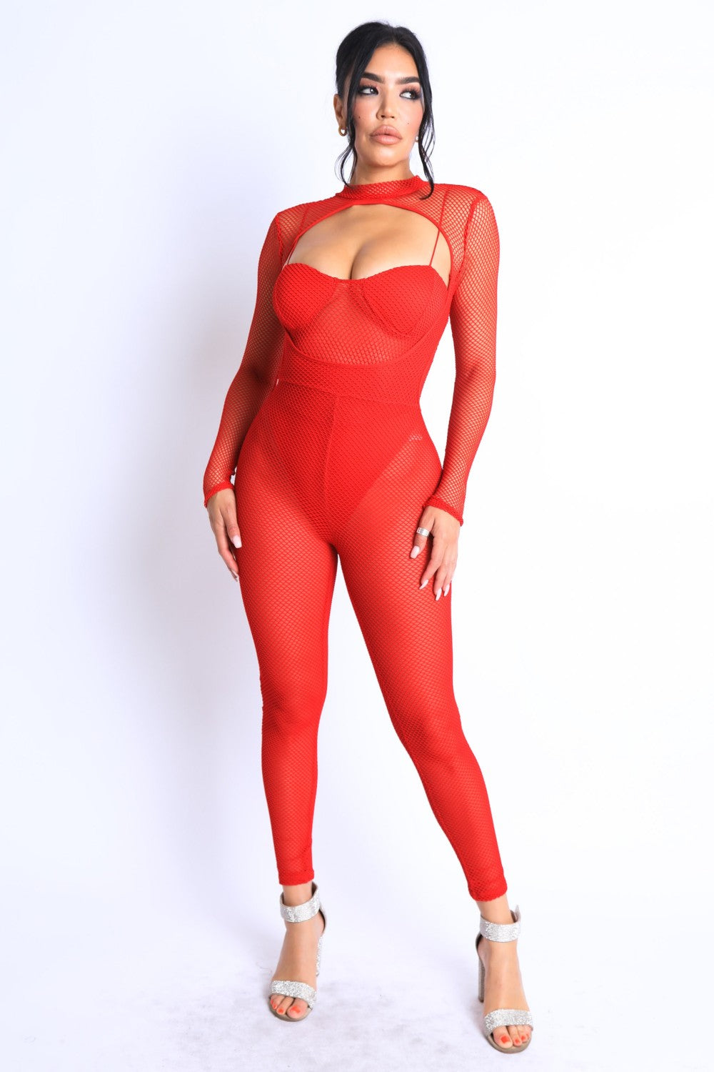 Mesh Crop Jumpsuit Set-Product Type | Naughty Smile Fashion