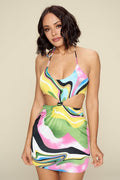 Multi Color Dress With Front Cut Out-Product Type | Naughty Smile Fashion