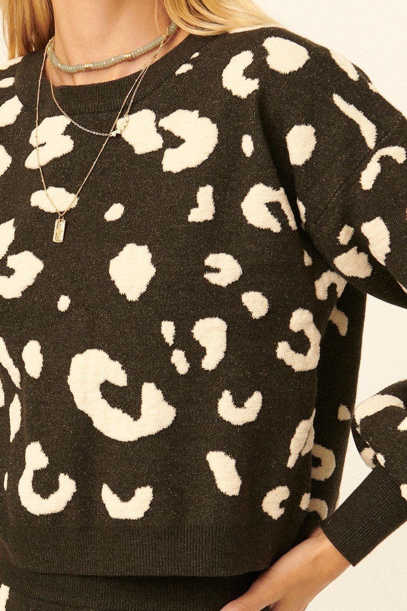 A Leopard Print Pullover Sweater-Product Type | Naughty Smile Fashion