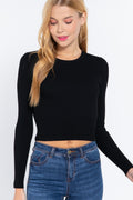 Long Slv Open Back Sweater Top-Product Type | Naughty Smile Fashion