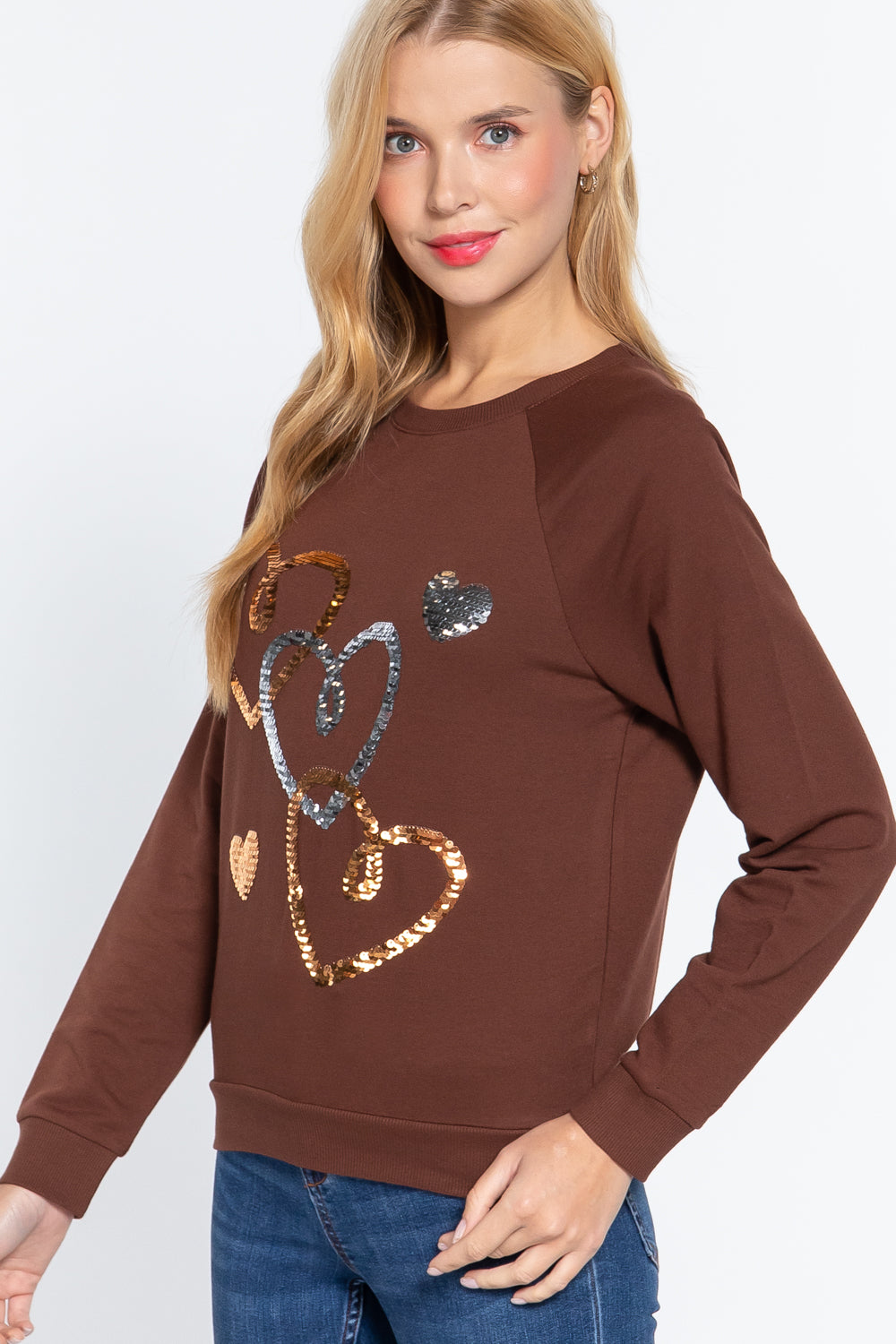Sequins French Terry Pullover Top-Product Type | Naughty Smile Fashion