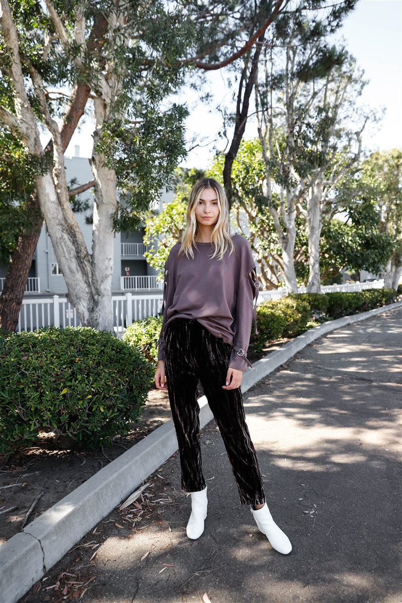 Long Sleeve Cut-out Sweater-Product Type | Naughty Smile Fashion