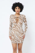 Printed Mesh Dress-Product Type | Naughty Smile Fashion