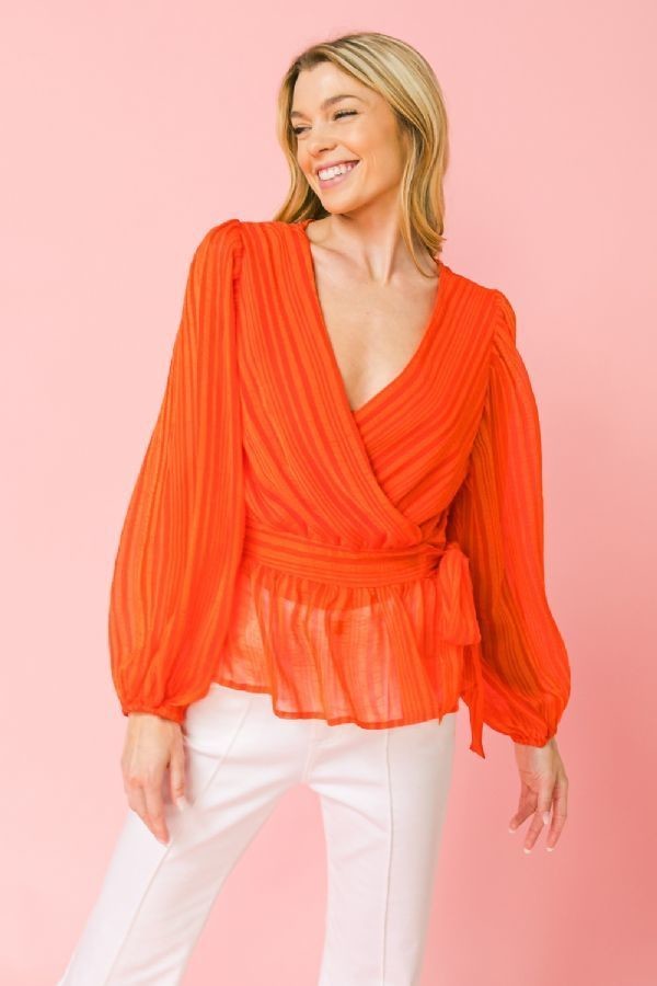 Surplice Neckline Woven Top-Product Type | Naughty Smile Fashion