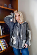 Belt & Reversed Details Zip-up Hooded Sweater-Product Type | Naughty Smile Fashion