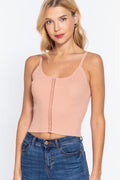 Front Closure With Hooks Sweater Cami Top-Product Type | Naughty Smile Fashion