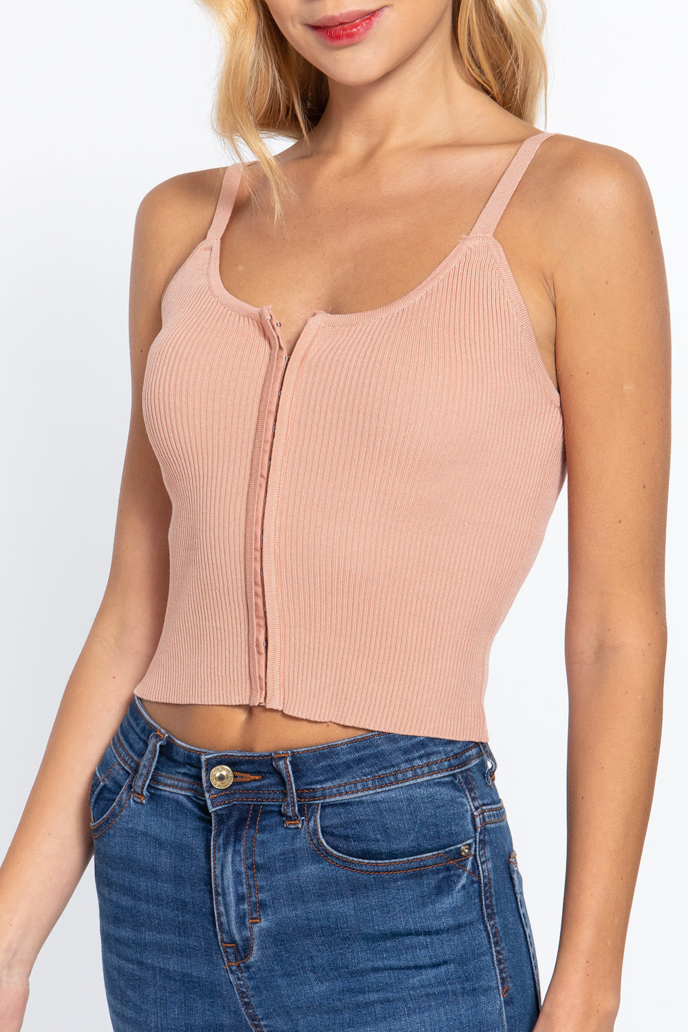 Front Closure With Hooks Sweater Cami Top-Product Type | Naughty Smile Fashion