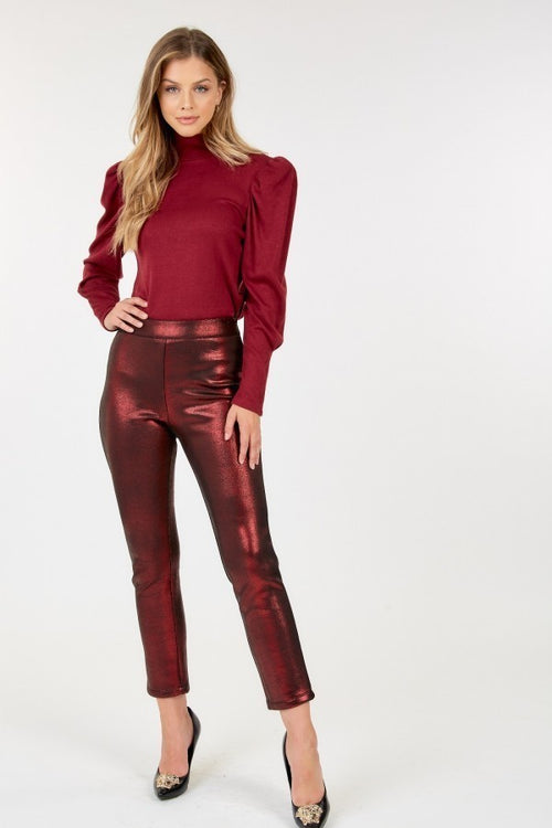 Animal Skin Vinyl Ankle Pants-Product Type | Naughty Smile Fashion