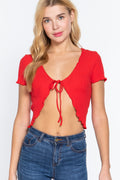 Short Slv Variegated Rib Cardigan-Product Type | Naughty Smile Fashion