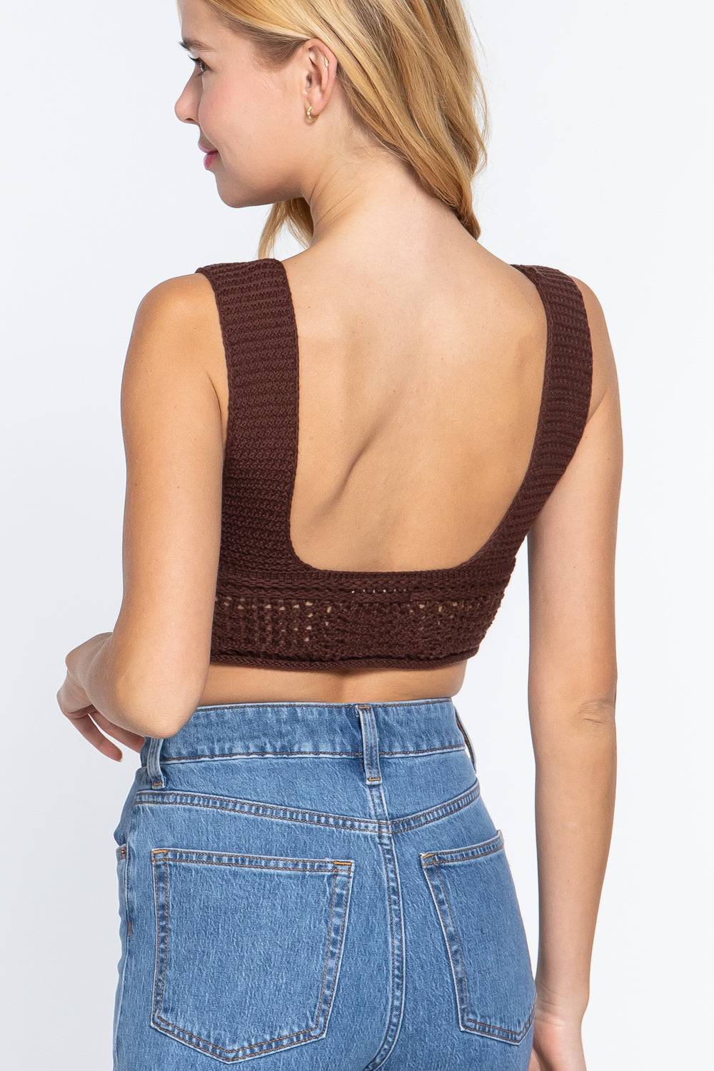 Textured Crop Sweater Tank Top-Product Type | Naughty Smile Fashion