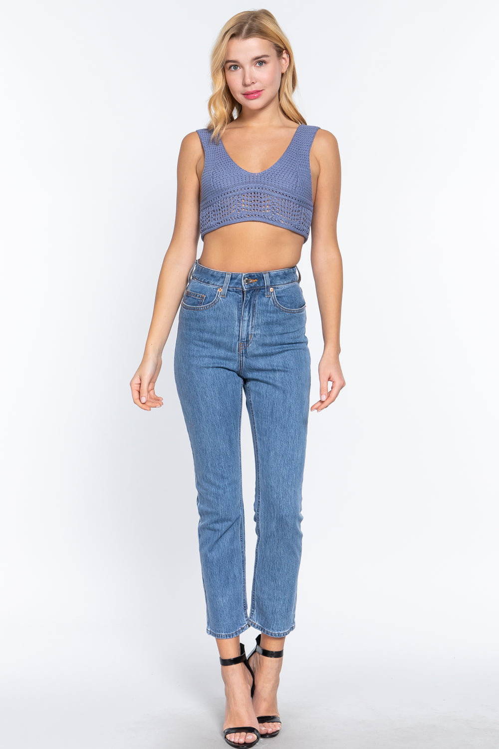 Textured Crop Sweater Tank Top-Product Type | Naughty Smile Fashion