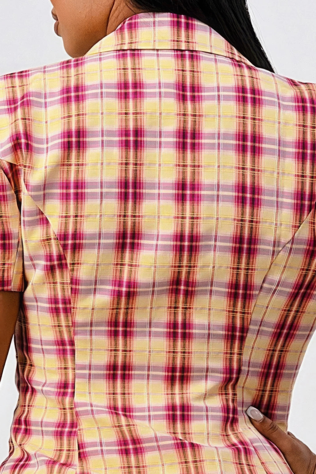 Wide Collared Double Breasted Plaid Blazer Mini Dress-Product Type | Naughty Smile Fashion