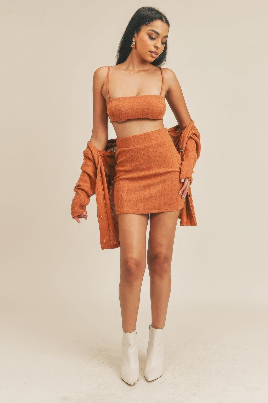 Cardigan Solid Color 3 Piece Set-Product Type | Naughty Smile Fashion
