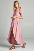 Off Shoulder Solid Jersey Romper Maxi-Product Type | Naughty Smile Fashion