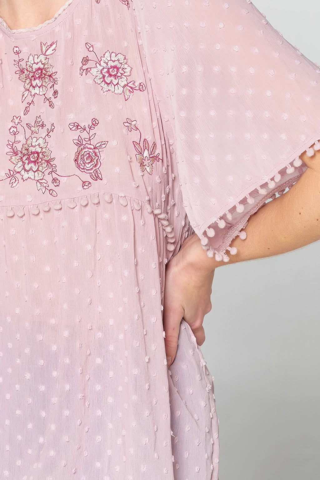 This Detailed Lace Trimmed Bubble Chiffon Blouse-Product Type | Naughty Smile Fashion