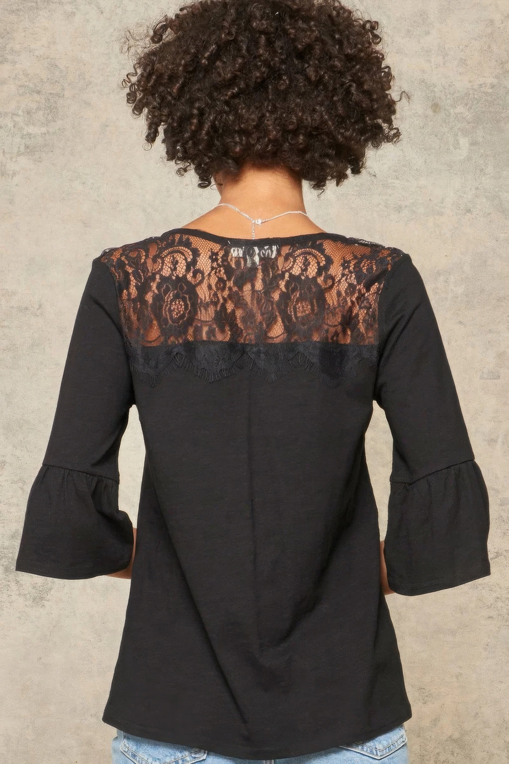 A Knit Top With Deep V Neckline And Yoke Design-Product Type | Naughty Smile Fashion