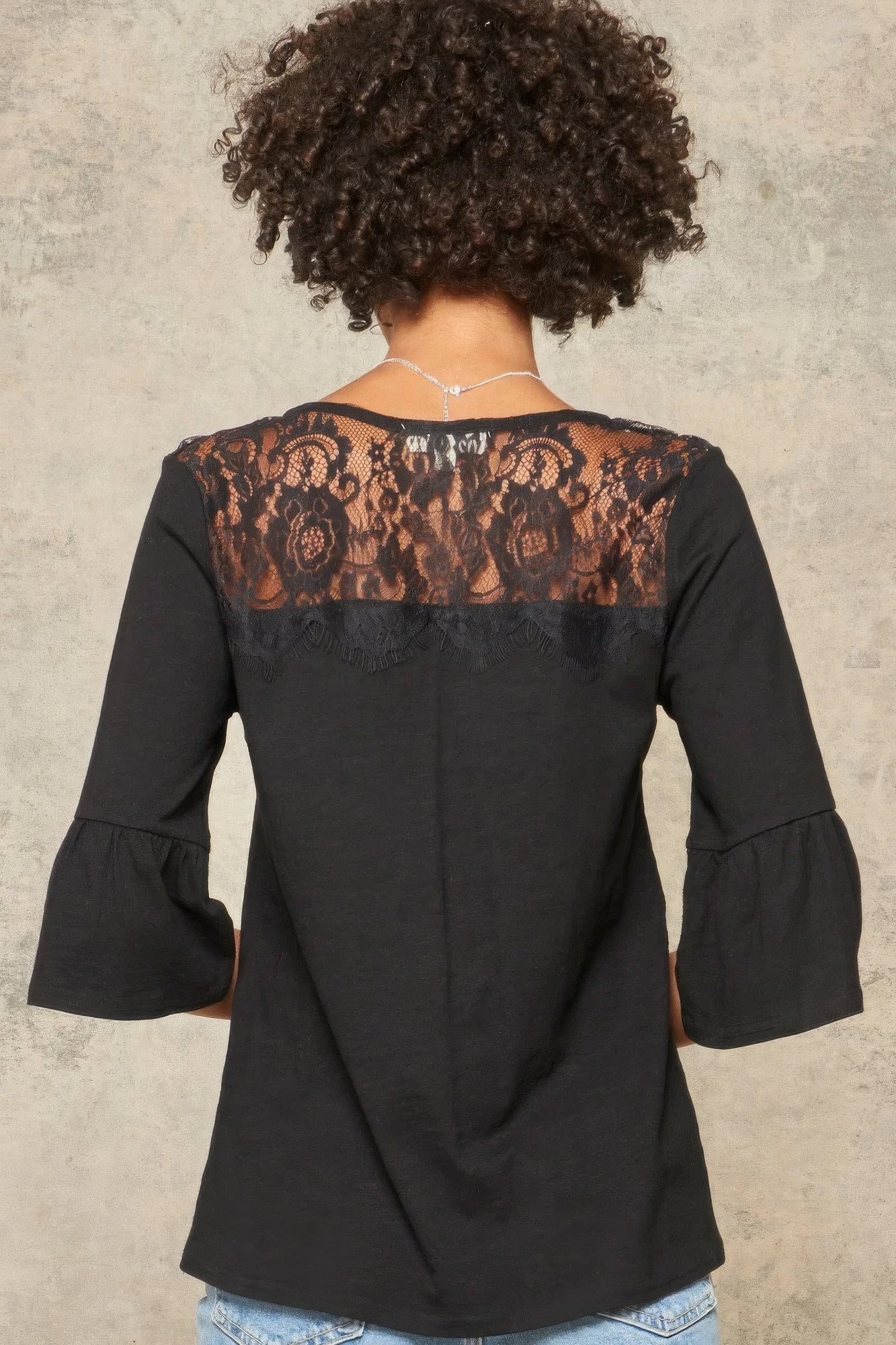 A Knit Top With Deep V Neckline And Yoke Design-Product Type | Naughty Smile Fashion