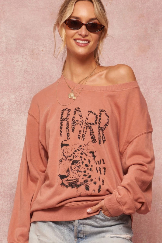 Sale - A Garment Dyed French Terry Graphic Sweatshirt – On Sale Now