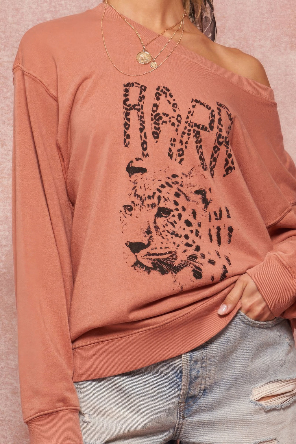 A Garment Dyed French Terry Graphic Sweatshirt-Product Type | Naughty Smile Fashion
