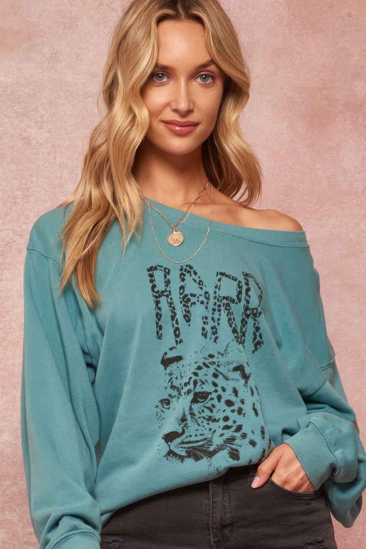 Sale - A Garment Dyed French Terry Graphic Sweatshirt – On Sale Now