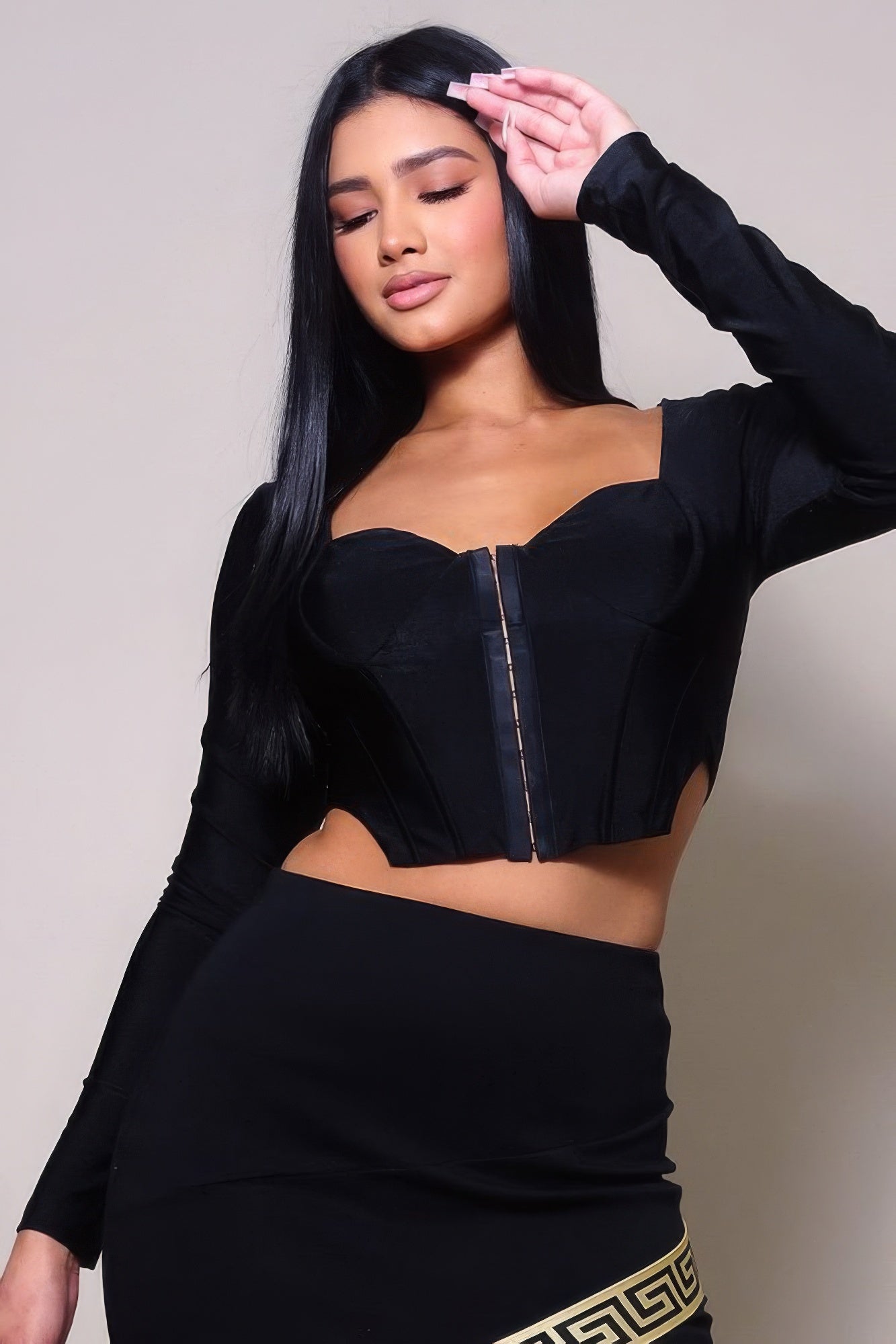 Long Sleeve Corset Top-Product Type | Naughty Smile Fashion