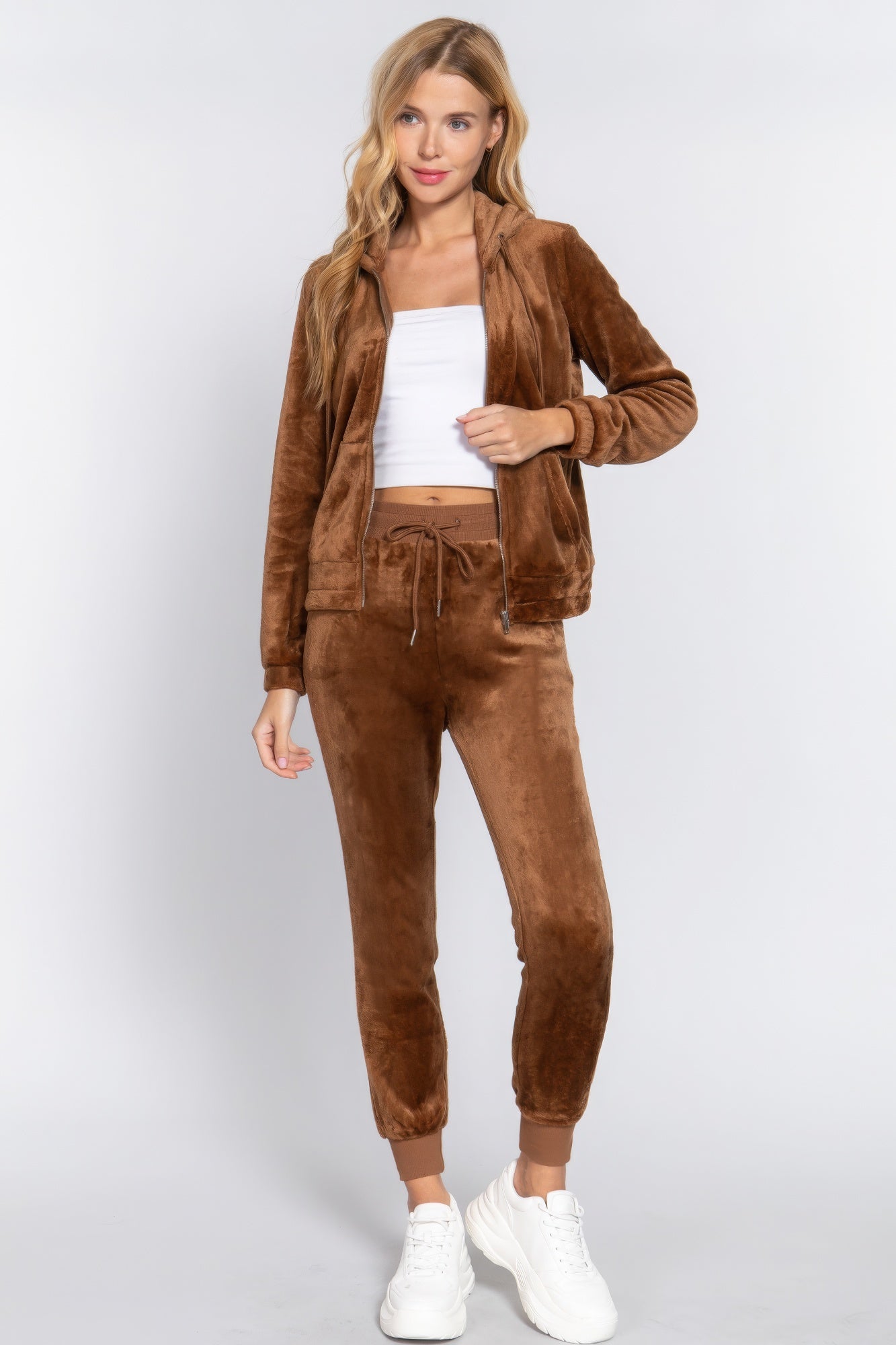 Faux Fur Jacket & Jogger Pants Set-Product Type | Naughty Smile Fashion